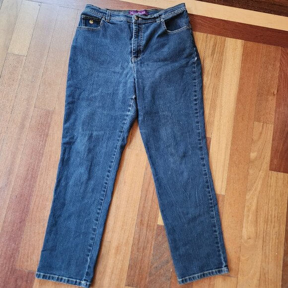 Gloria Vanderbilt "Amanda" Straight Leg Jeans Size 14 - Picture 1 of 14